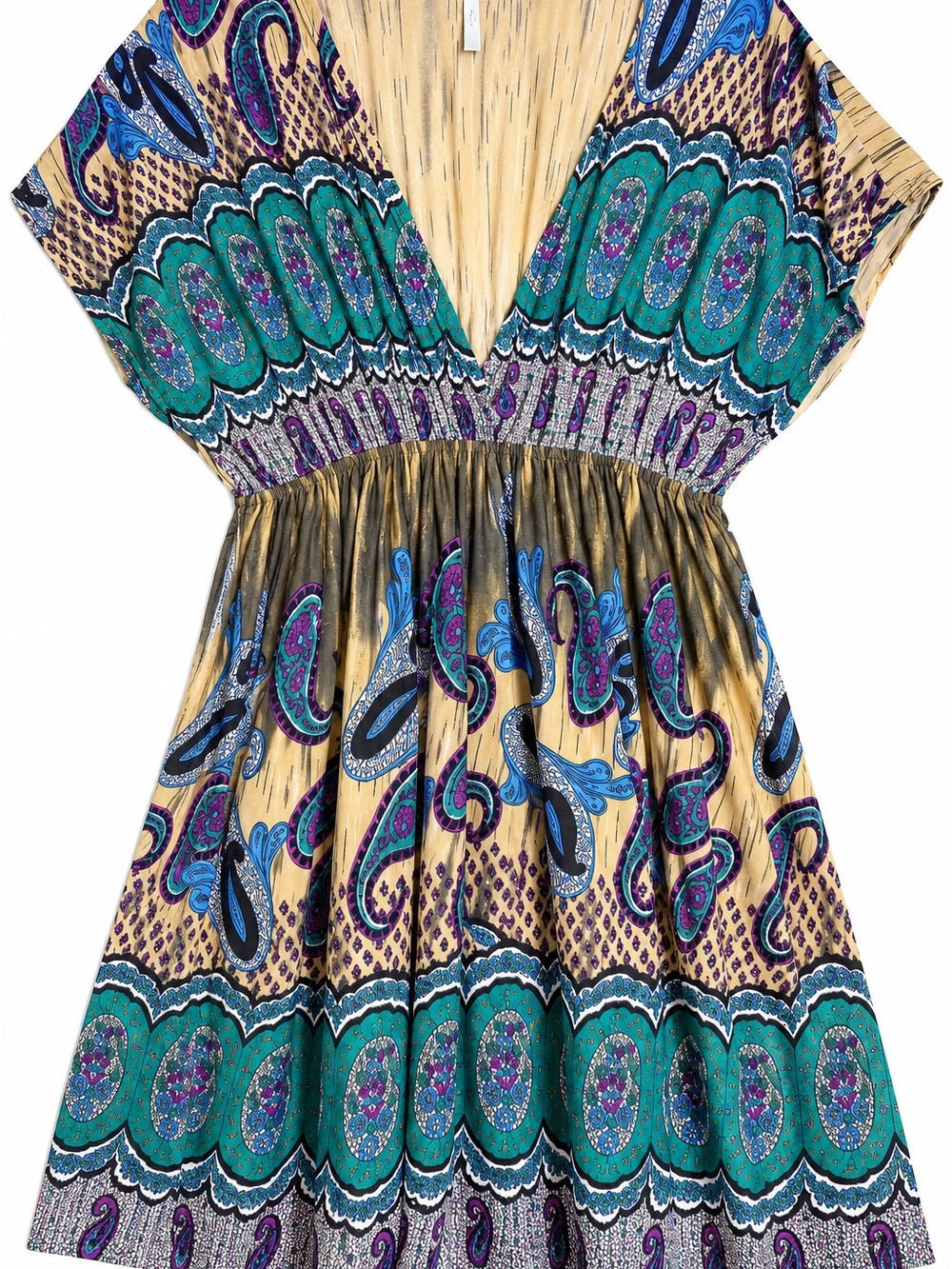 Isla Bonita Plus Size Paisley Print Empire Waist Dress – Women’s Plus Size
